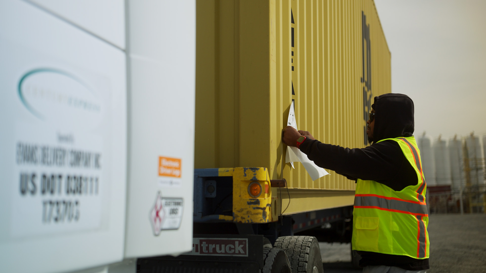 Truck Driving on Highway by Port of Virginia