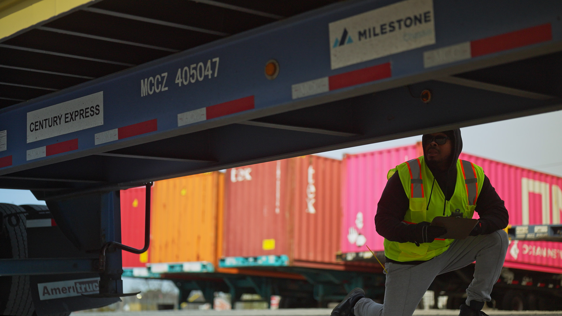 Truck Driving on Highway by Port of Virginia